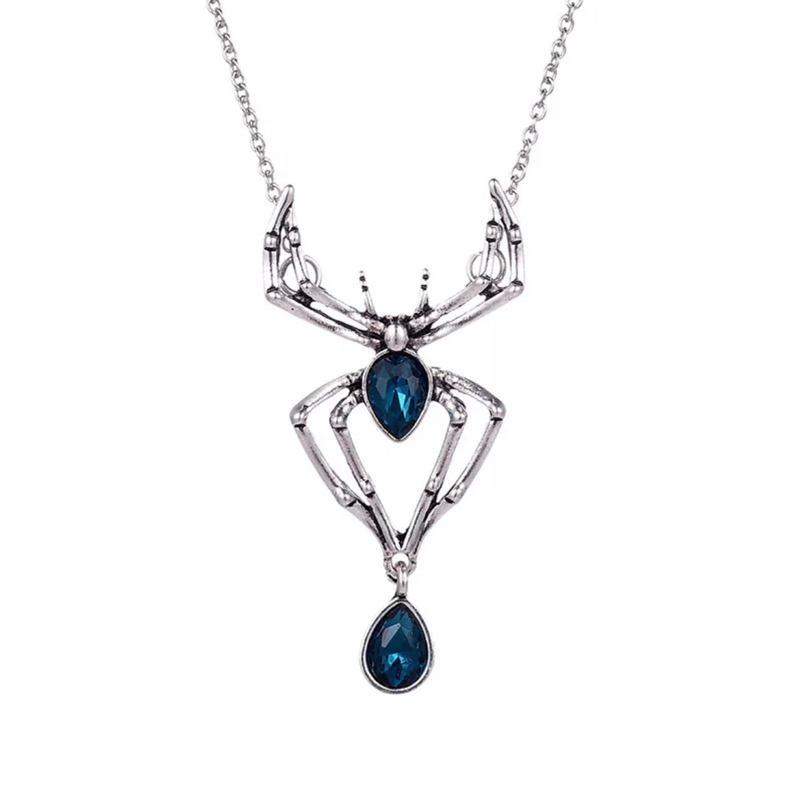BLUE SPIDER NECKLACE