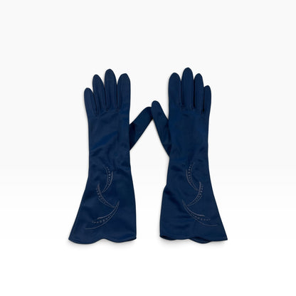 CHANCELLOR NAVY EMBELLISHED GLOVES | 9