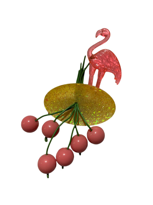 FANTASTIC FLAMINGO BROOCH