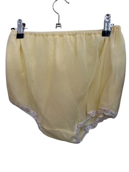 YELLOW NYLON NIGHTIE SET SZ 10