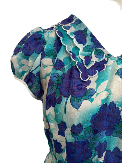 SMOOVE BLUE PETAL DRESS SZ 12