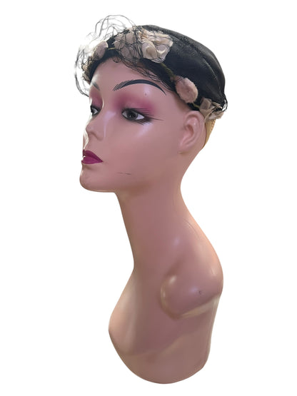 BLACK VINTAGE HEADPIECE