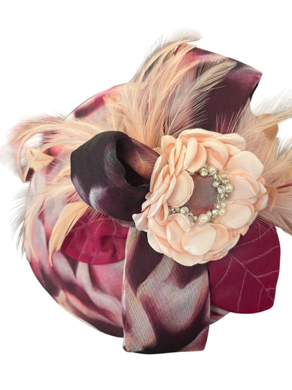 WINTER PLUM FASCINATOR