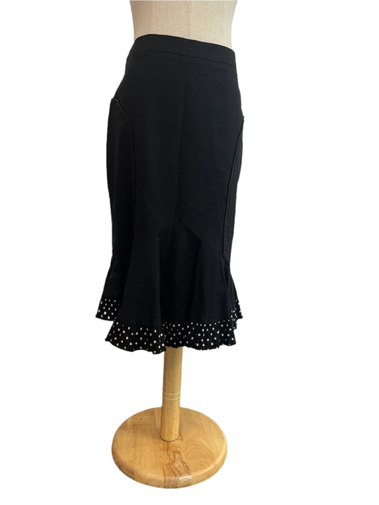 HELLBUNNY POLKADOT PENCIL SKIRT SZ L/12
