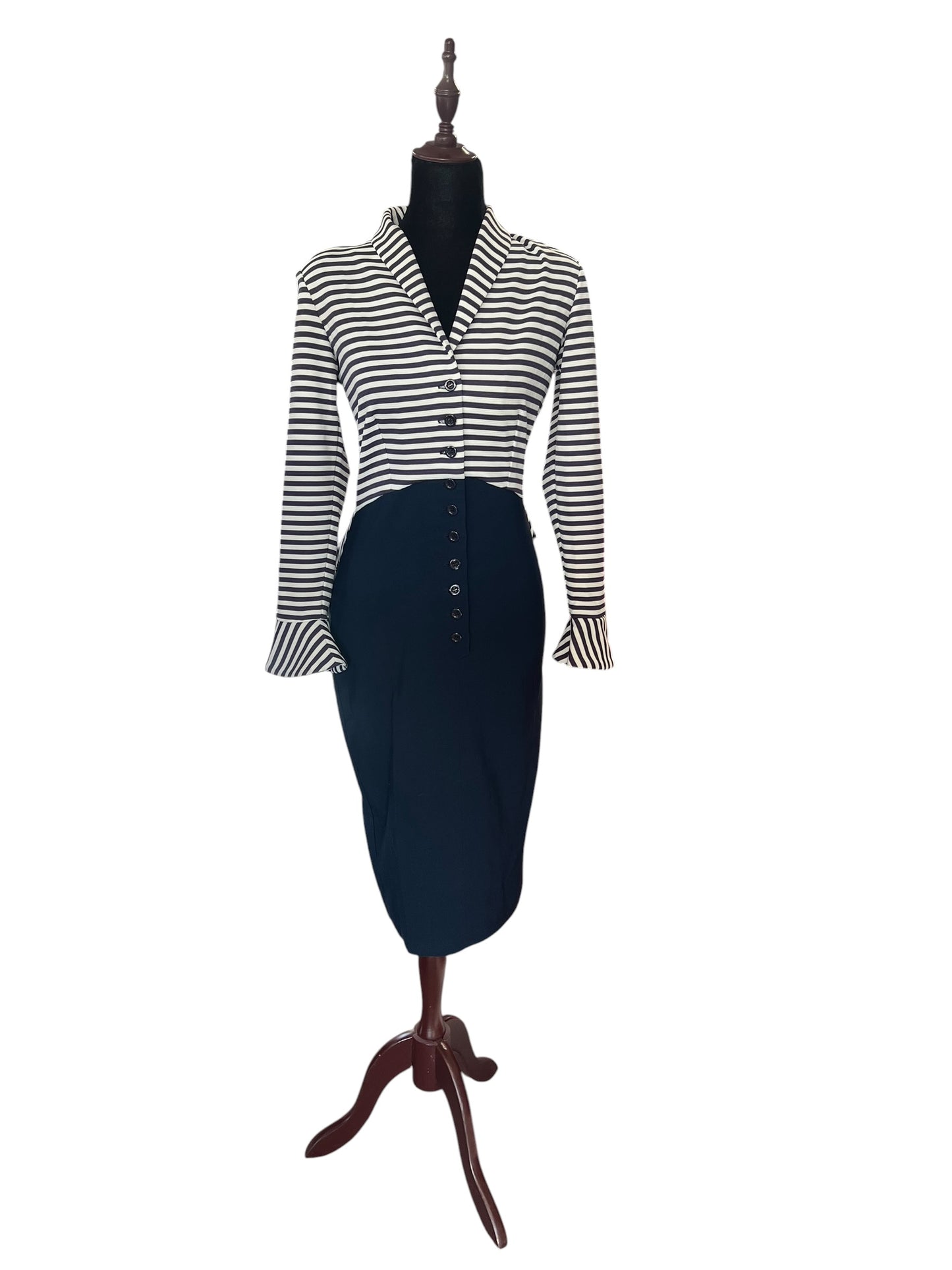BETTIE PAGE NAVY DRESS | S
