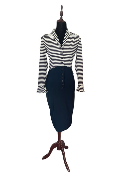 BETTIE PAGE NAVY DRESS | S