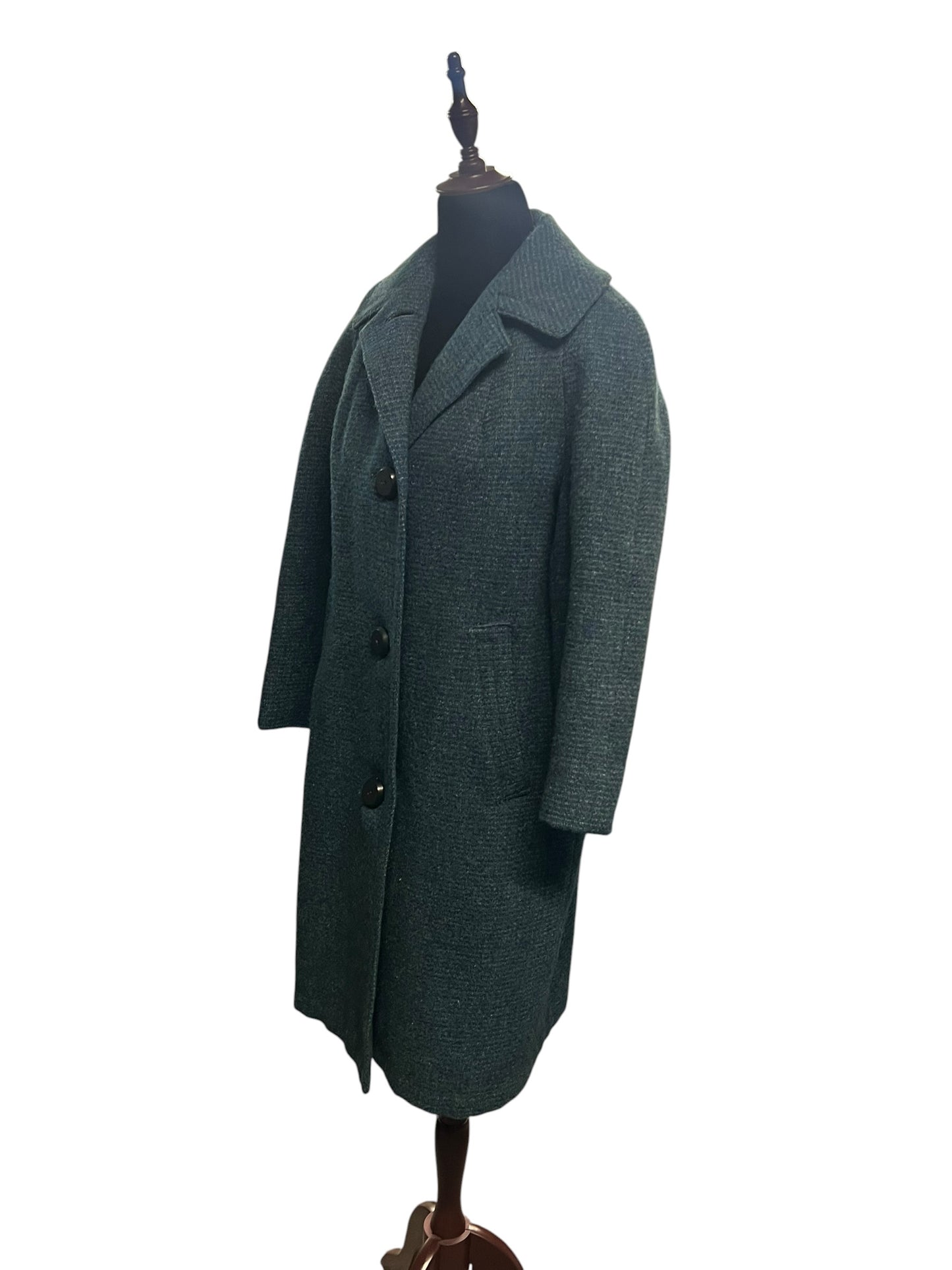 HARRIS TWEED BLUE WOOL COAT | 10