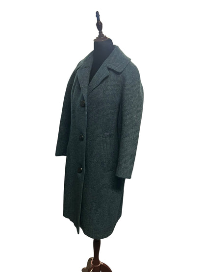 HARRIS TWEED BLUE WOOL COAT | 10