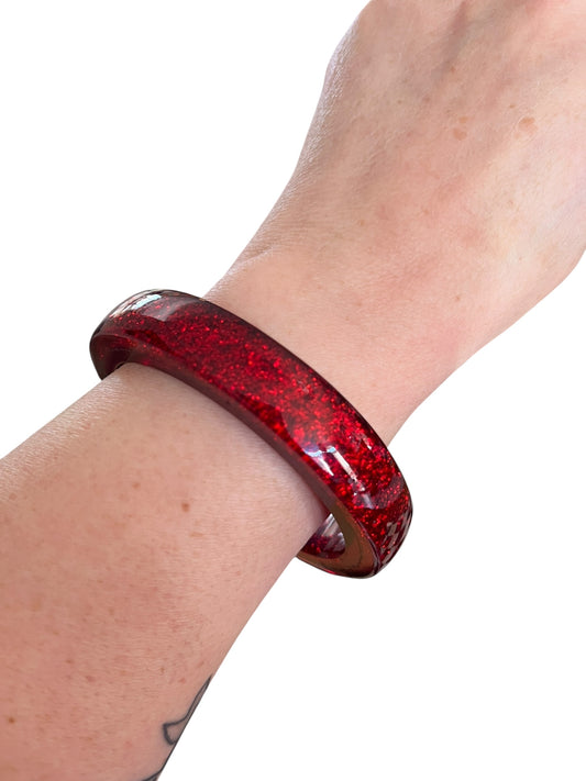 RED GLITTER BANGLE