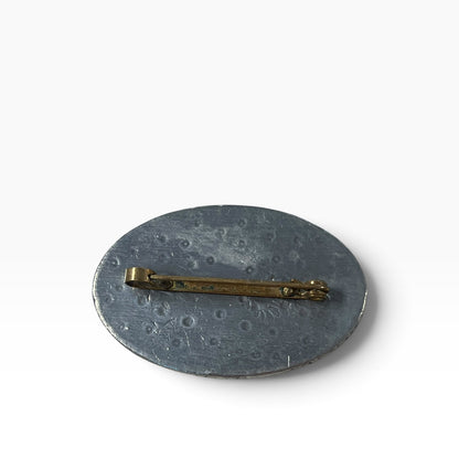 RUSKIN POTTERY BLUE BROOCH