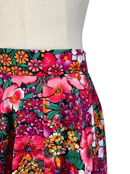 FLETCHER JONES FULL FLORAL SKIRT | 10