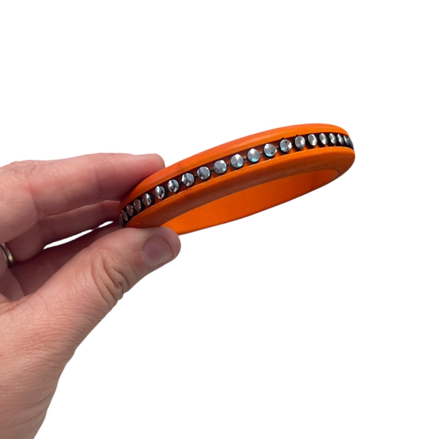 RIVETING ORANGE BANGLE