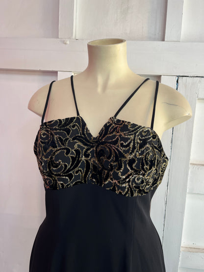 BLACK & GOLD GOWN SZ 18
