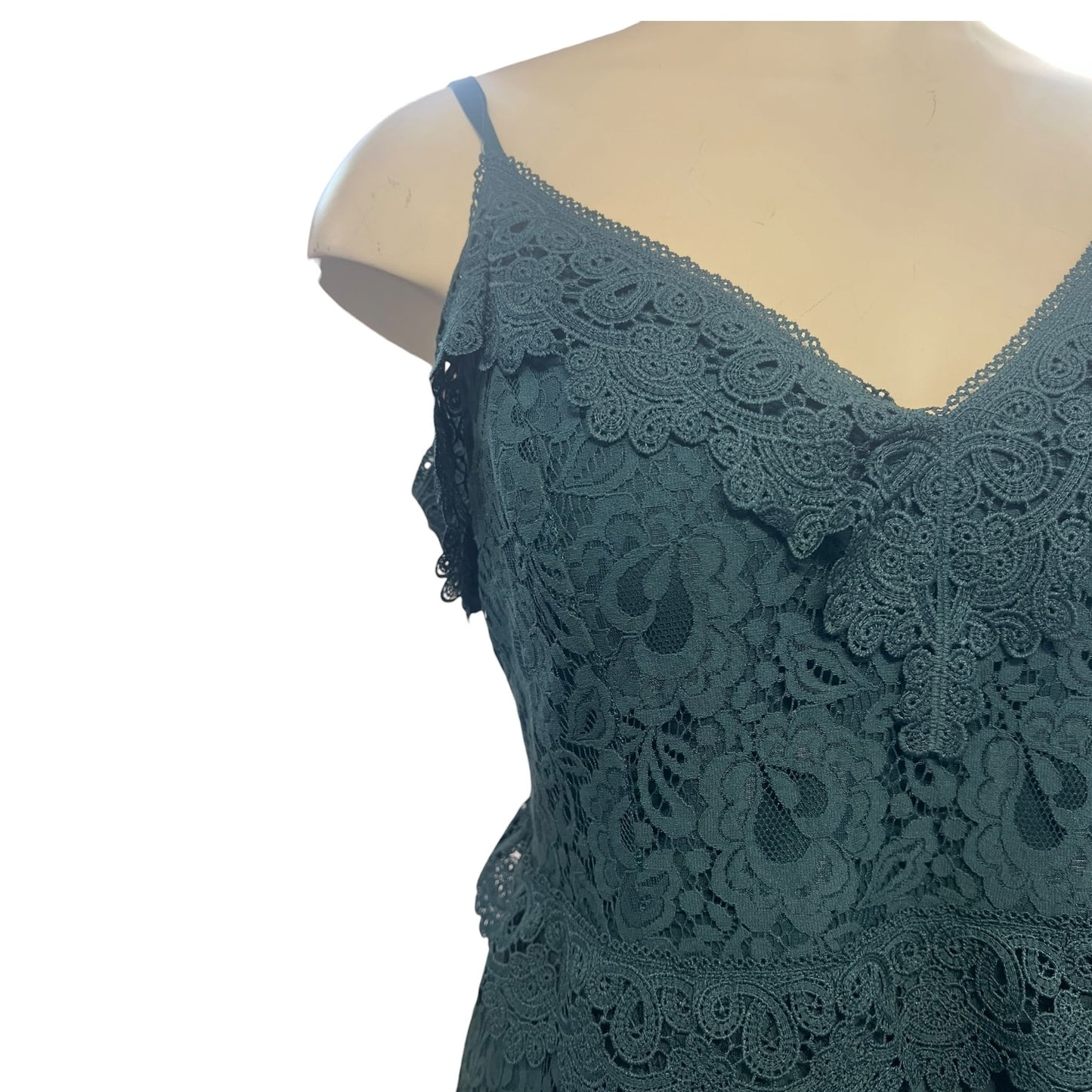 CITY CHIC GREEN LACE DRESS | S/18