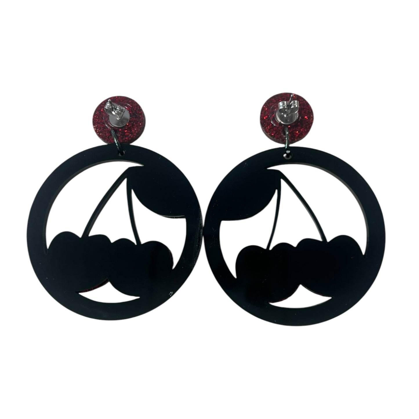 GLITTERY CHERRY EARRINGS