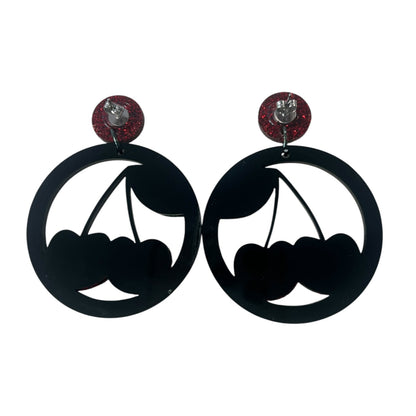 GLITTERY CHERRY EARRINGS