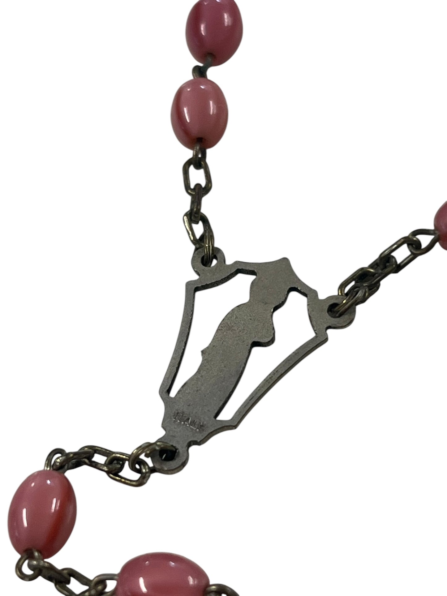 PINK ITALIAN ROSARY NECKLACE