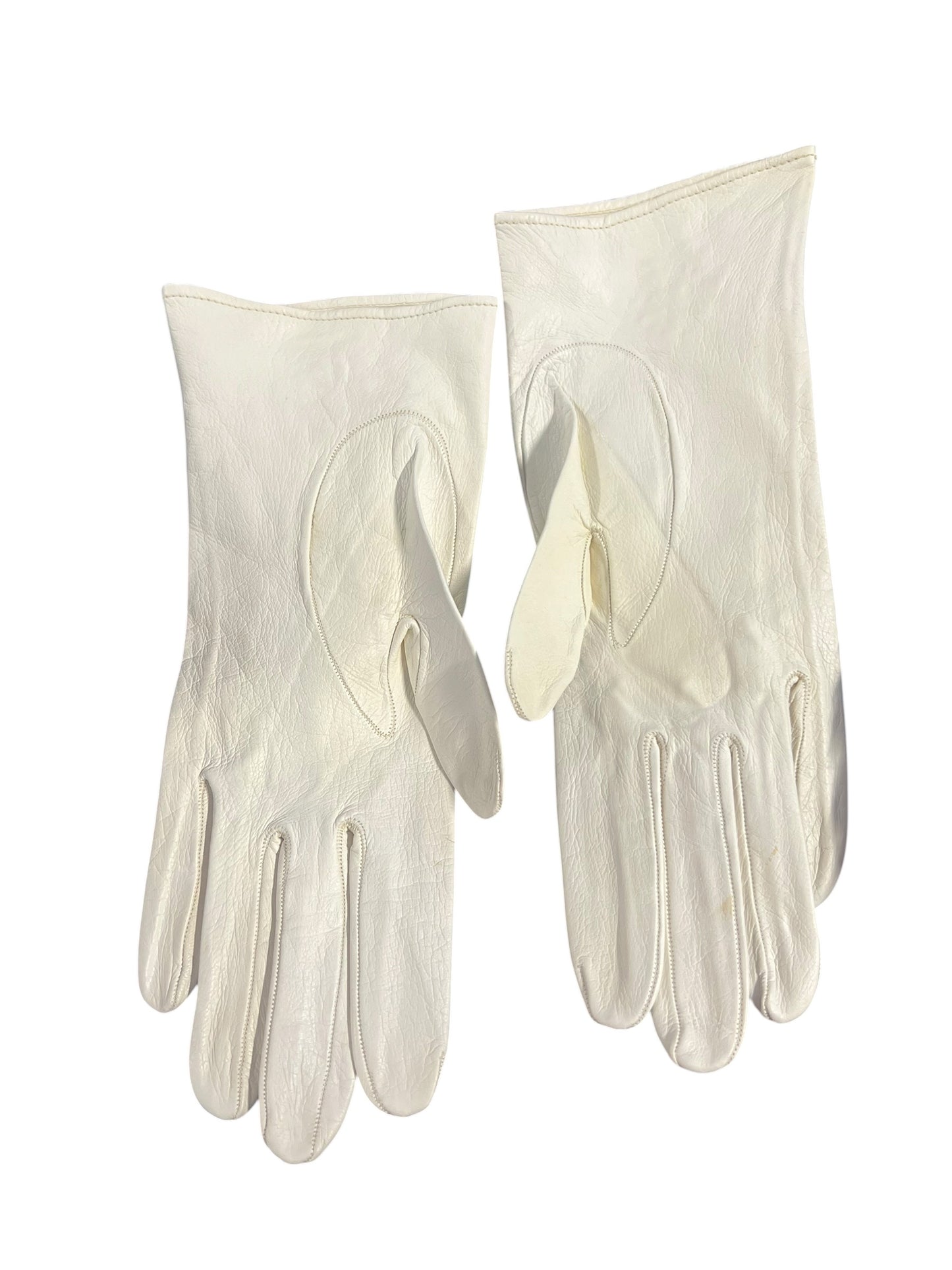 WHITE CALF SKIN GLOVES