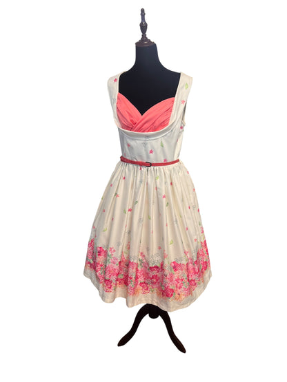 LINDY BOP CREAM FLORAL DRESS | 12