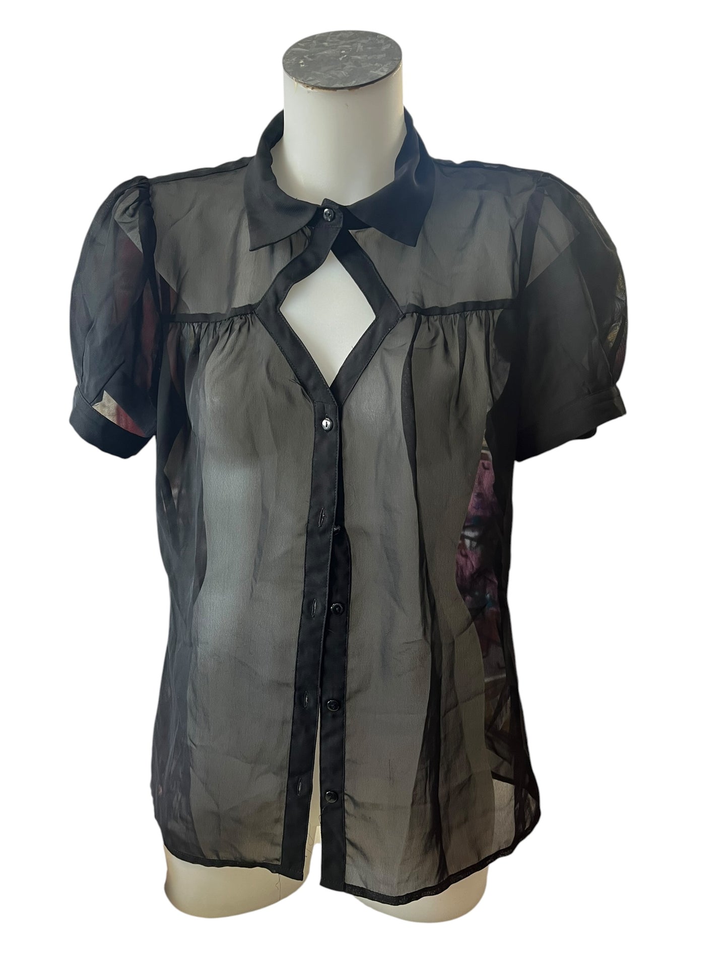 REVIVAL BLACK SHEER BLOUSE | 10