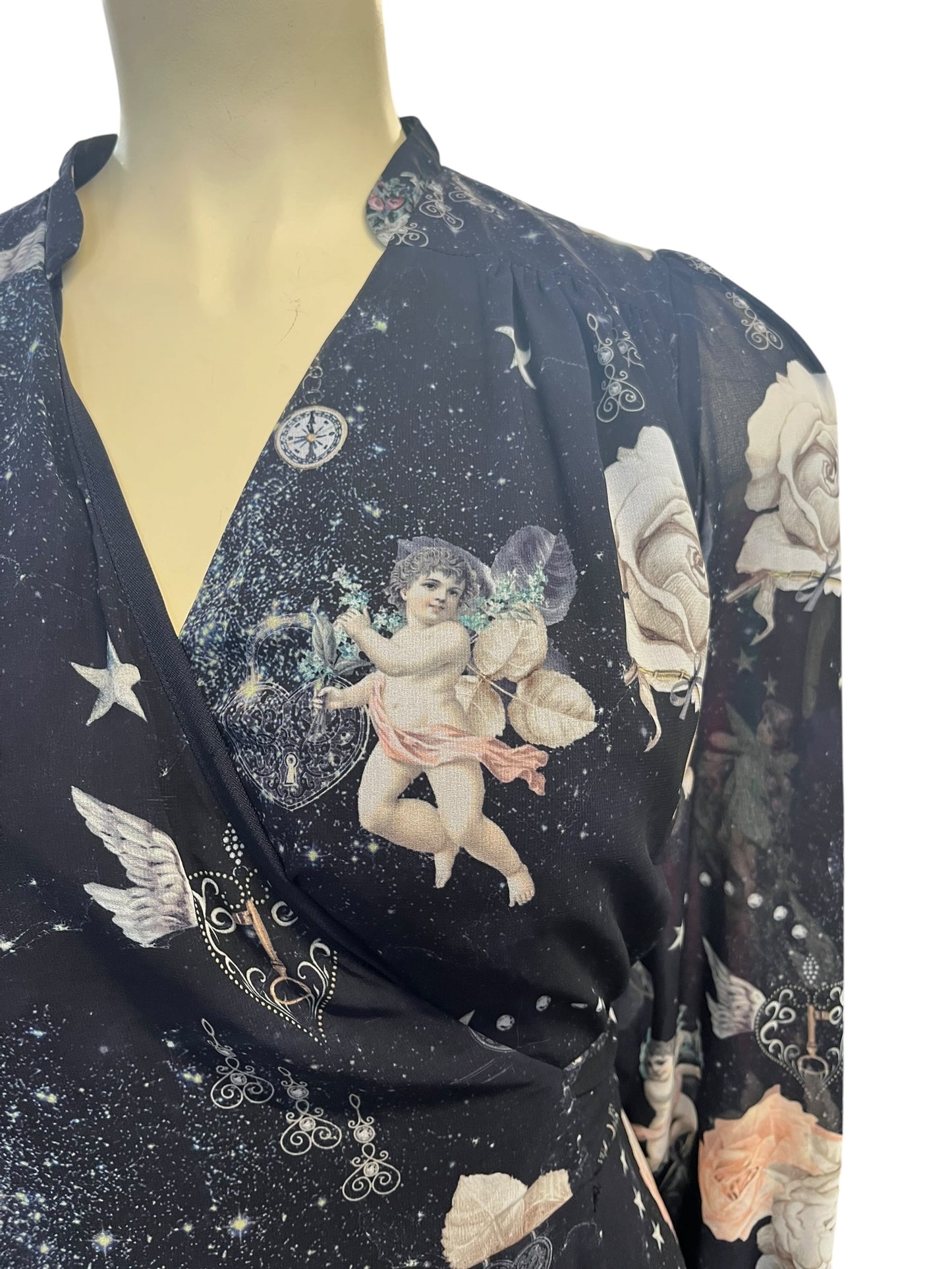 CITY CHIC WRAP DRESS | XS14/16