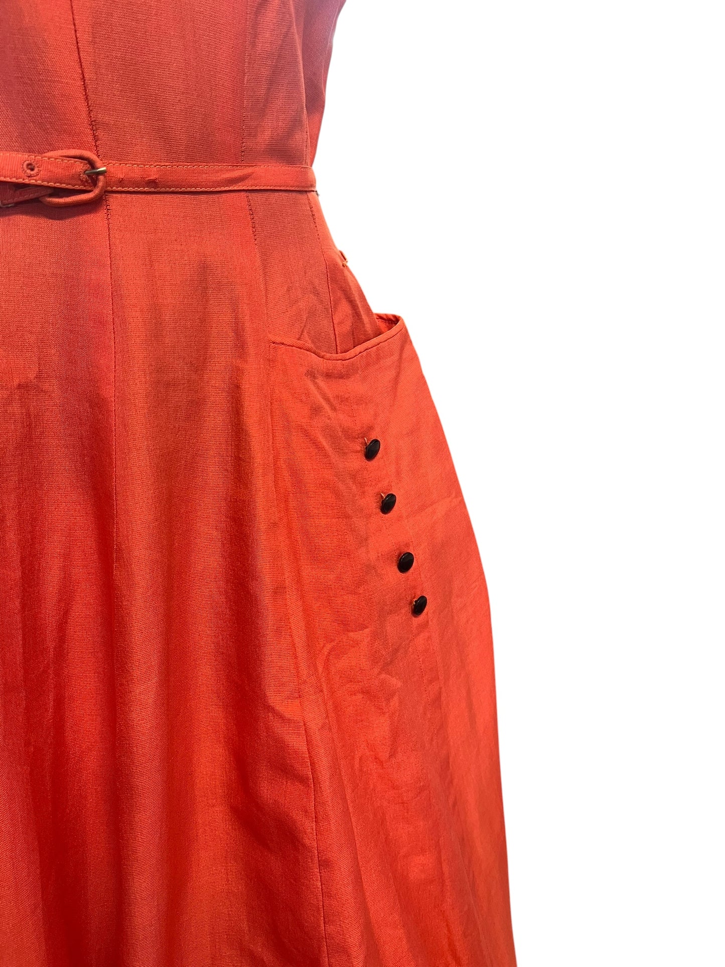 1950s PEACH DRESS & BOLERO SET | 8