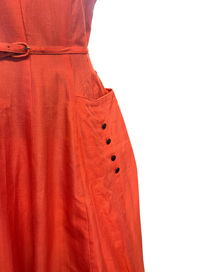 1950s PEACH DRESS & BOLERO SET | 8