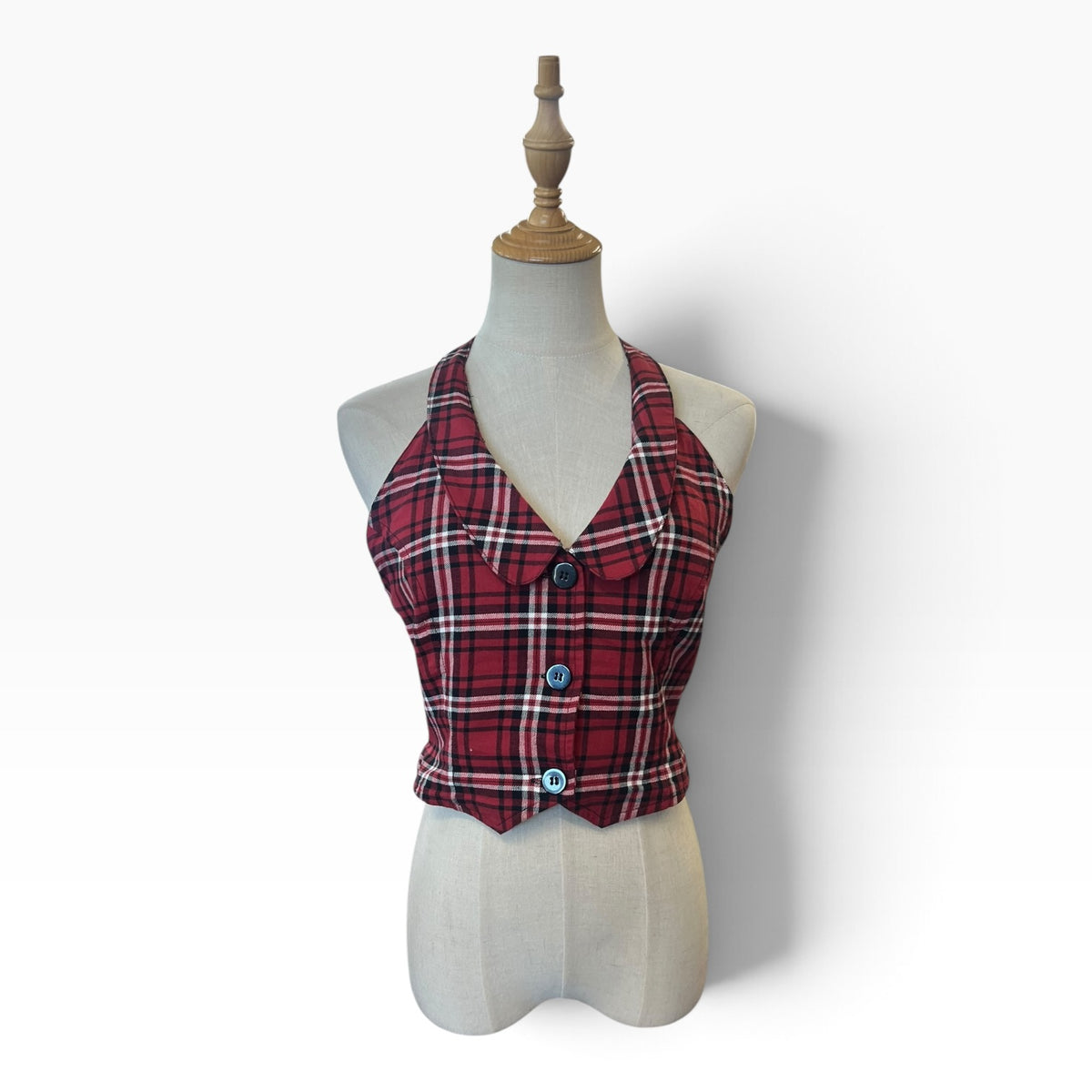 BLACK FRIDAY LOUVE TARTAN HALTER TOP | 8