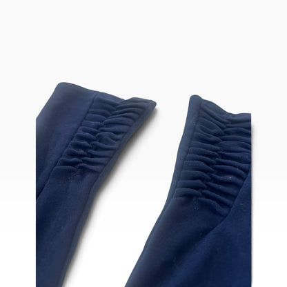 NAVY ROUCHED GLOVES