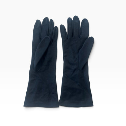 BLACK BOW ROUCHED GLOVES | 7