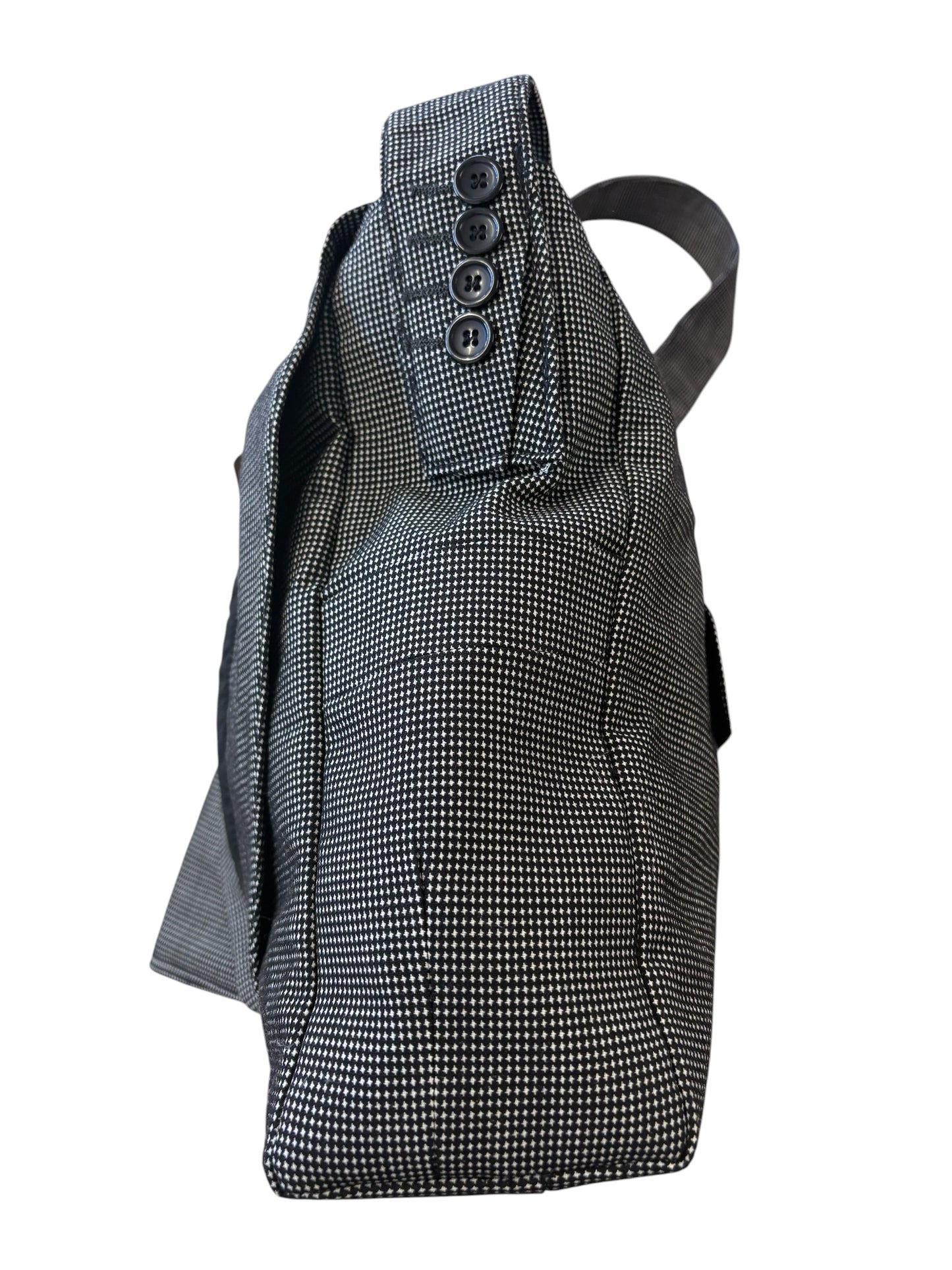 BLACK DIAMOND RECYCLED SUIT JACKET SATCHEL