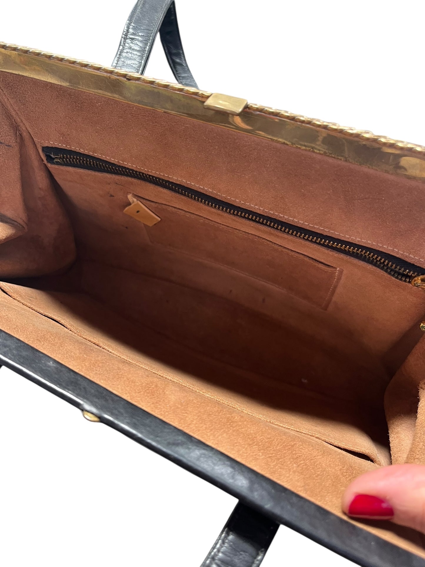 FASSBENDER BLACK LEATHER HANDBAG