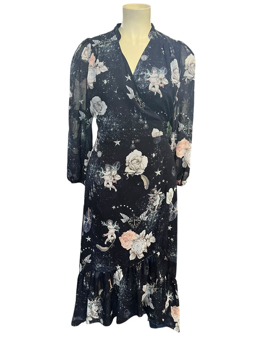 CITY CHIC WRAP DRESS | XS14/16