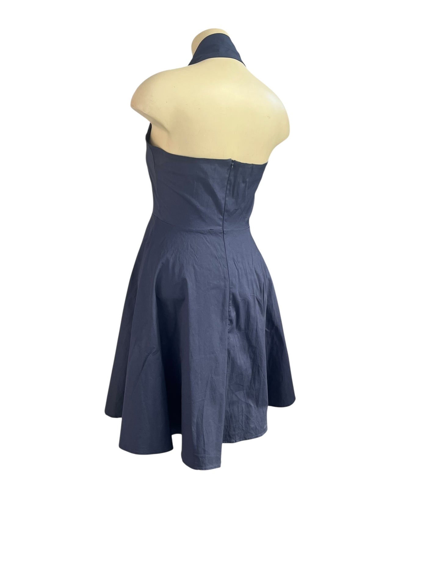 NAVY HALTERNECK DRESS | XL