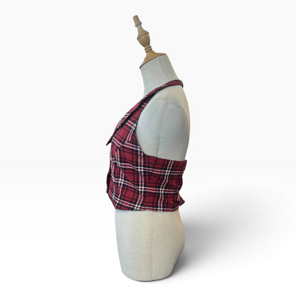 BLACK FRIDAY LOUVE TARTAN HALTER TOP | 8