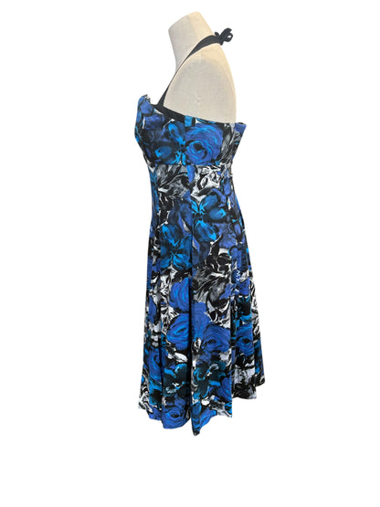 RETROSPECTD BLUE & BLACK DRESS V | 4