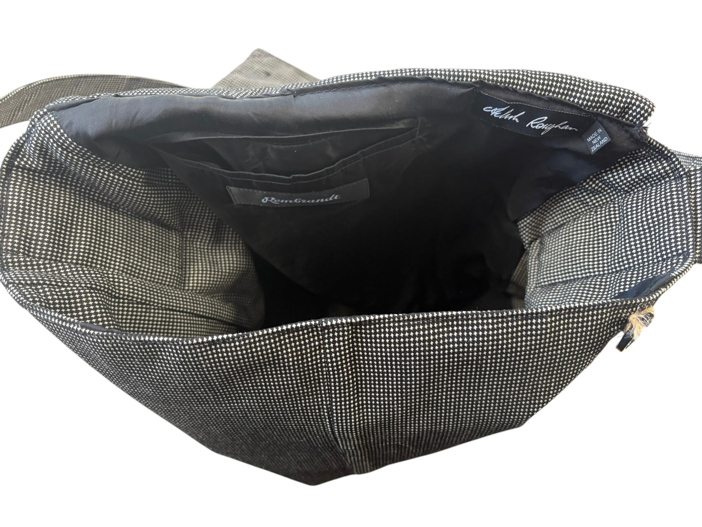 BLACK DIAMOND RECYCLED SUIT JACKET SATCHEL