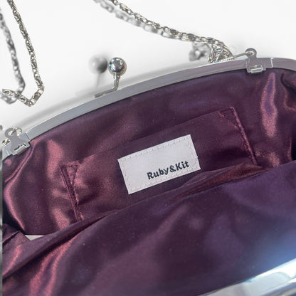 AUBERGINE EVENING BAG