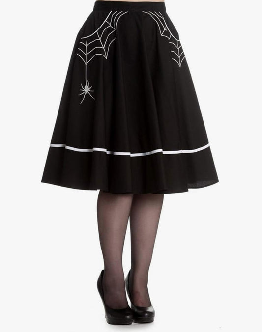HELLBUNNY SPIDERWEB SKIRT SZ 10