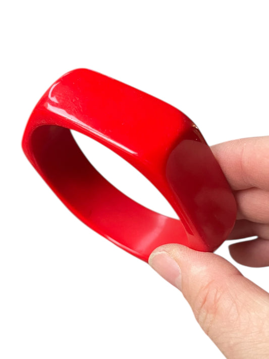 RED HEXAGON BANGLE