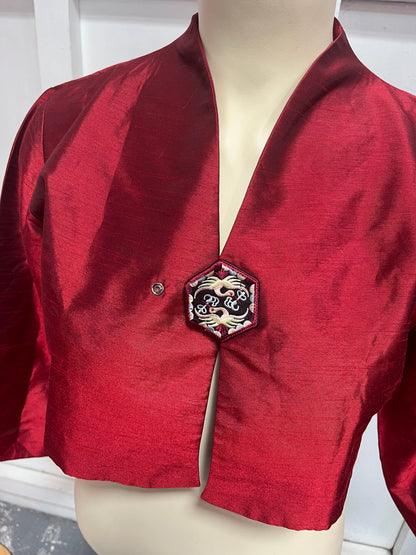 RED SILK JACKET | 12/14