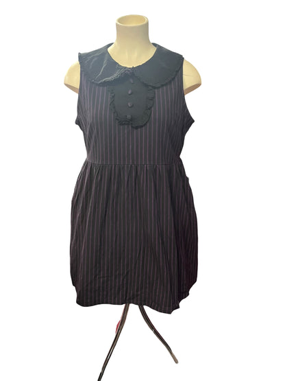 BLACK FRIDAY PURPLE & BLACK STRIPED DRESS | 18