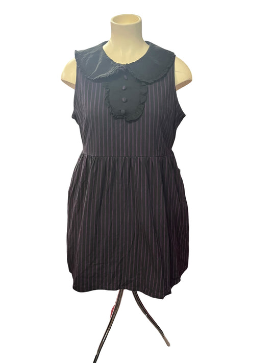 BLACK FRIDAY PURPLE & BLACK STRIPED DRESS | 18