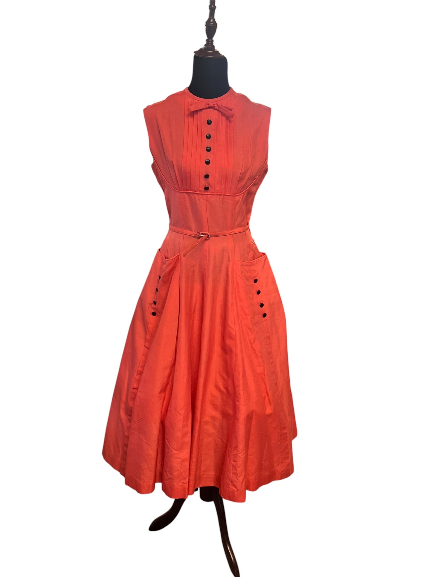 1950s PEACH DRESS & BOLERO SET | 8