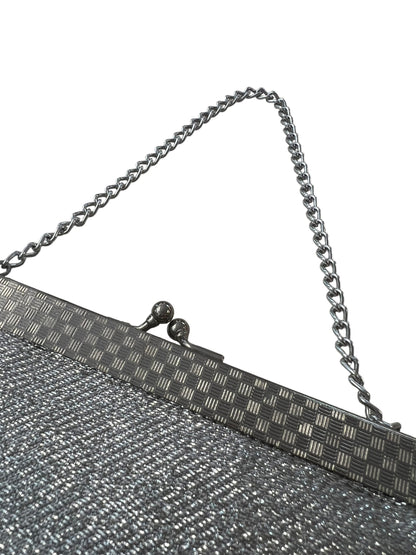 SILVER METALLIC HANDBAG