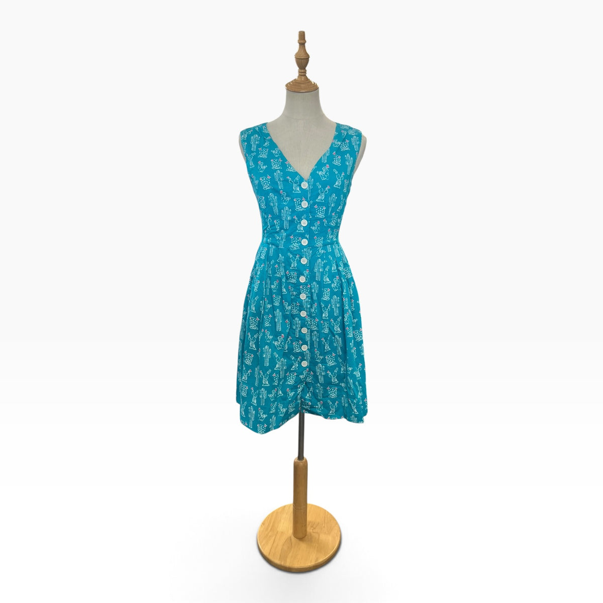 EMILY & FIN BLUE CACTUS DRESS | S