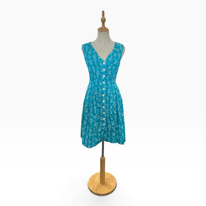 EMILY & FIN BLUE CACTUS DRESS | S