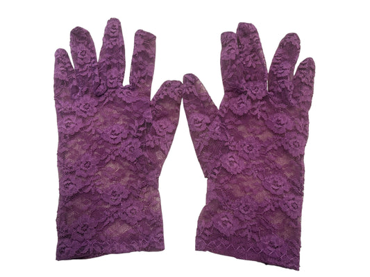 PURPLE LACE GLOVES