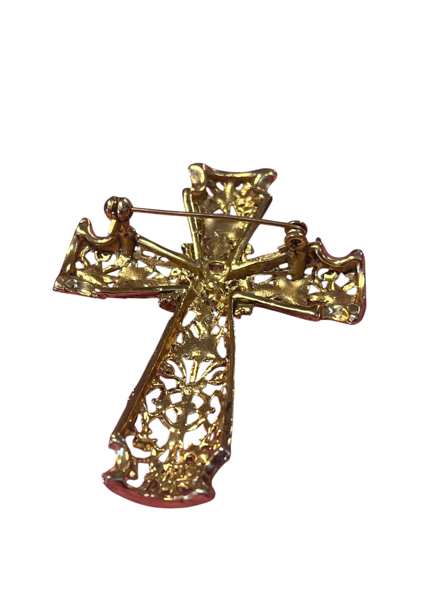 ORNATE CROSS BROOCH