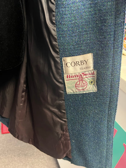 HARRIS TWEED BLUE WOOL COAT | 10